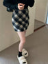 A-Line Woolen Preppy Skirts